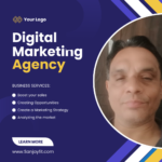 Blue And White Modern Digital Marketing agency Instagram Post