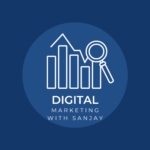 Dark Blue and White Modern Digital Marketing Logo